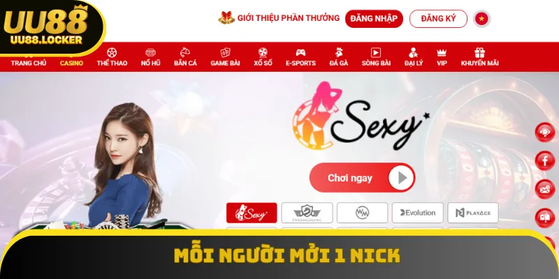 Mỗi cá nhân thiết lập chính thức 1 nick Mỗi cá nhân thiết lập chính thức 1 nick